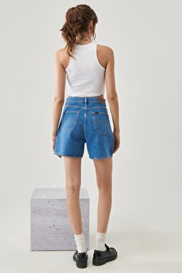 Stella Regular Fit Rahat Kesim %100 Pamuk 5 Cep Jean Şort - Stonewash Ava-L37EOMTU (görsel 8)