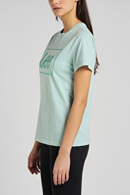 Slim Fit Dar Kesim Bisiklet Yaka Kısa Kollu Tişört - Sea Green-L44PUZUL (görsel 3)