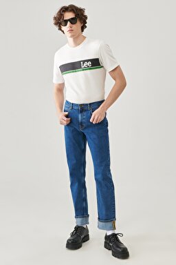 Brooklyn Straight Yüksek Bel Esnek Jean Pantolon - Mid Stonewash-L452PXKX (görsel 2)