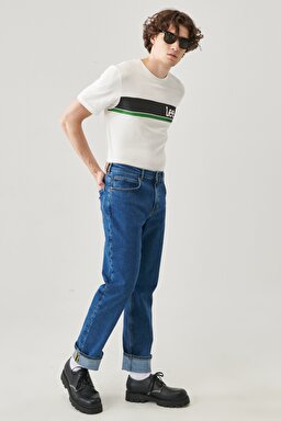 Brooklyn Straight Yüksek Bel Esnek Jean Pantolon - Mid Stonewash-L452PXKX (görsel 3)