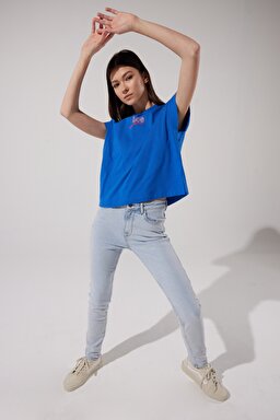 Regular Fit Normal Kesim %100 Pamuk Bisiklet Yaka Tişört - Ferris-L49KUWA13 (görsel 4)