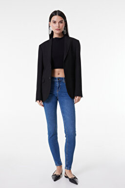 Skinny Fit Dar Kesim Normal Bel Açık Mavi Scarlett Esnek Jean Denim Kot Pantolon - Light Blue-L526005404 (görsel 3)