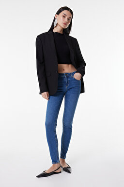 Skinny Fit Dar Kesim Normal Bel Açık Mavi Scarlett Esnek Jean Denim Kot Pantolon - Light Blue-L526005404 (görsel 7)