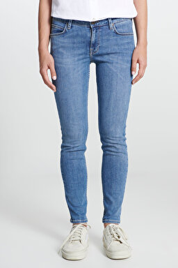 Scarlett Skinny Fit Dar Kesim Yüksek Bel Esnek Jean Kot Pantolon - Mid Worn-L526CGMZ (görsel 4)