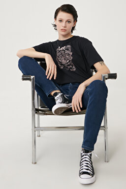 Scarlett Skinny Fit Denim Esnek Jean Kot Pantolon - Dark Blue-L526PHWV