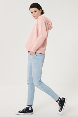 Scarlett Skinny Fit Denim Esnek Jean Kot Pantolon - Light Blue-L526PQXL (görsel 3)