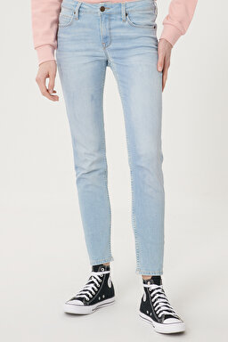 Scarlett Skinny Fit Denim Esnek Jean Kot Pantolon - Light Blue-L526PQXL (görsel 4)