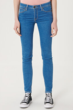 Scarlett Skinny Fit Denim Esnek Jean Kot Pantolon - Blue-L526PQXS (görsel 2)