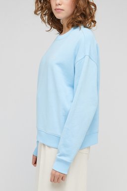 Regular Fit Normal Kesim Bisklet Yaka Mavi Sweatshirt - Shasta Blue-L53LSRA32 (görsel 4)