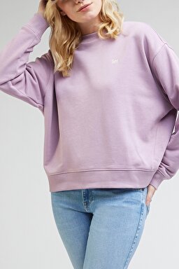 Regular Fit Normal Kesim Bisiklet Yaka Mor Sweatshirt - Plum-L53LSRA39