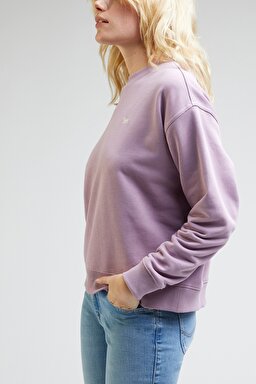 Regular Fit Normal Kesim Bisiklet Yaka Mor Sweatshirt - Plum-L53LSRA39 (görsel 4)