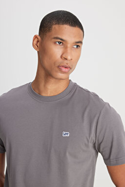 Regular Fit Normal Kesim Bisiklet Yaka %100 Pamuk Antrasit Tişört - Anthracite-L60UFQ003 (görsel 5)