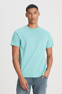 Regular Fit Normal Kesim %100 Pamuk Bisiklet Yaka Açık Yeşil Tişört - Dusty Jade-L60UFQ41