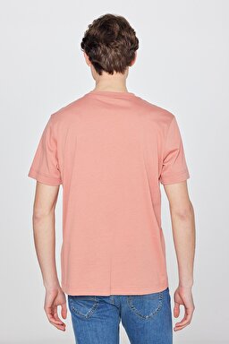 Regular Fit Rahat Kesim Bisiklet Yaka Kısa Kol Logolu Tişört - Rust-L60UFQUK (görsel 5)