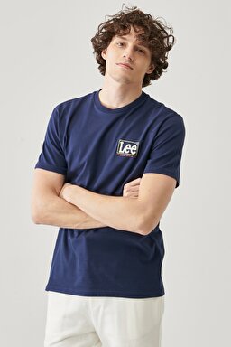 Regular Fit Normal Kesim %100 Pamuk Bisiklet Yaka Logolu Tişört - Gray-L60WFQ35 (görsel 4)