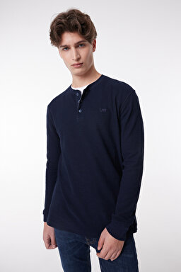 Regular Fit Normal Kesim %100 Pamuk Bisiklet Yaka Tişört - Sky Captain-L61RNBHY