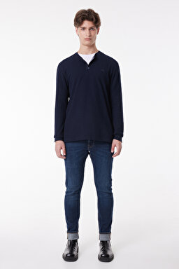 Regular Fit Normal Kesim %100 Pamuk Bisiklet Yaka Tişört - Sky Captain-L61RNBHY (görsel 2)
