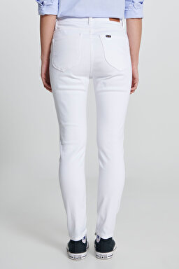 Scarlett High Rise Skinny Fit Dar Kesim Yüksek Bel Beyaz Esnek Jean Kot Pantolon - White-L626021100 (görsel 5)