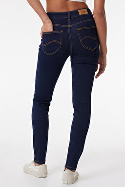 Scarlett High Rise Skinny Fit Dar Kesim Yüksek Bel Lacivert Esnek Jean Kot Pantolon - Rinse-L62602336 (görsel 5)