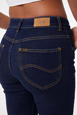 Scarlett High Rise Skinny Fit Dar Kesim Yüksek Bel Lacivert Esnek Jean Kot Pantolon - Rinse-L62602336 (görsel 6)
