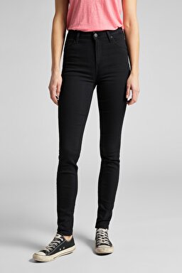 Scarlett High Skinny Fit Denim Esnek Jean Kot Pantolon - Black-L626AE47 (görsel 3)
