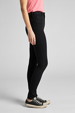 Scarlett High Skinny Fit Denim Esnek Jean Kot Pantolon - Black-L626AE47 (görsel 4)