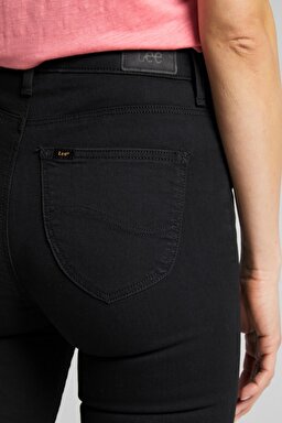 Scarlett High Skinny Fit Denim Esnek Jean Kot Pantolon - Black-L626AE47 (görsel 5)