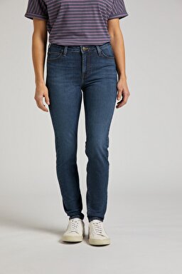 Scarlett Skinny Fit Dar Kesim Yüksek Bel Esnek Jean Kot Pantolon - Dark Worn-L626CGBD (görsel 2)