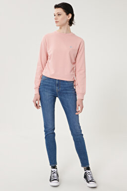 Scarlett High Skinny Fit Denim Esnek Jean Kot Pantolon - Mid Blue-L626DUIW (görsel 2)