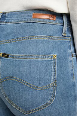 Scarlett Skinny Fit Dar Kesim Yüksek Bel Esnek Jean Kot Pantolon - Mid Blue-L626EMXT (görsel 5)