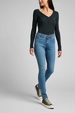 Scarlett Skinny Fit Dar Kesim Yüksek Bel Esnek Jean Kot Pantolon - Blue Sky-L626ERKJ (görsel 2)