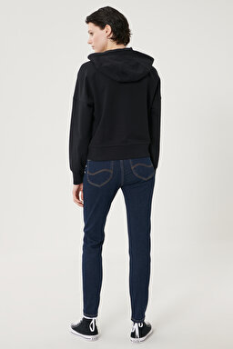Scarlett High Skinny Fit Denim Esnek Jean Kot Pantolon - Dark Blue-L626MDNX (görsel 3)