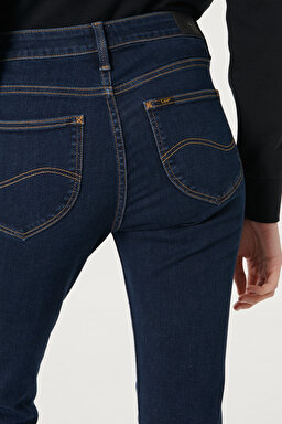 Scarlett High Skinny Fit Denim Esnek Jean Kot Pantolon - Dark Blue-L626MDNX (görsel 5)