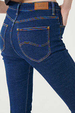 Scarlett High Skinny Fit Denim Esnek Jean Kot Pantolon - Dark Blue-L626PQXM (görsel 5)
