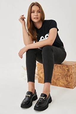 Scarlett High Skinny Fit Yüksek Bel Jean Pantolon - Black-L626SHMY (görsel 4)