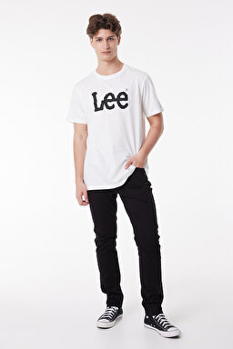 Regular Fit Normal Kesim Sıfır Yaka %100 Pamuk Logolu Tişört - White-L65QAI12 (görsel 2)