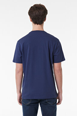 Regular Fit Normal Kesim Sıfır Yaka %100 Pamuk Logolu Tişört - Seaglass-L65QAIEE (görsel 4)