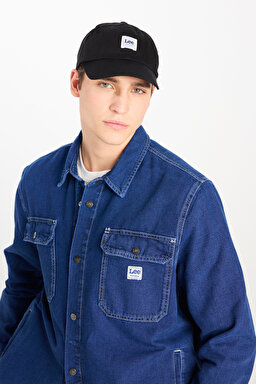 Relaxed Fit Geniş Kesim Mavi Gömlek - Medium Worn Wash-L68D5556591 (görsel 5)