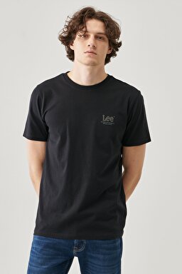Regular Fit Normal Kesim Bisiklet Yaka Siyah Tişört - Black-L68SFE01