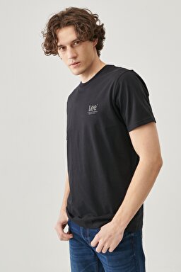 Regular Fit Normal Kesim Bisiklet Yaka Siyah Tişört - Black-L68SFE01 (görsel 3)