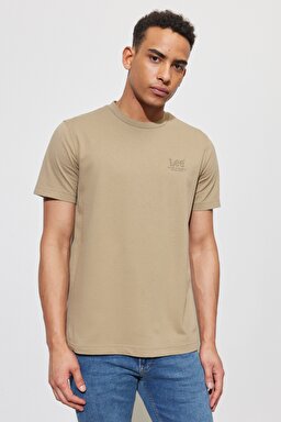 Regular Fit Normal Kesim %100 Pamuk Bisiklet Yaka Tişört - Clay-L68SFE56