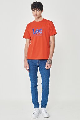 Regular Fit Normal Kesim %100 Pamuk Bisiklet Yaka Mercan Tişört - Coral-L68TYS512 (görsel 5)