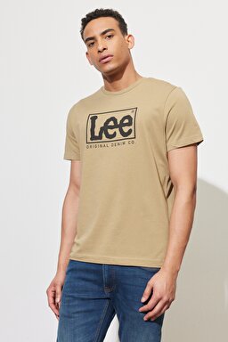 Regular Fit Rahat Kesim %100 Pamuk Wobbly Logo Crew Neck Tişört - Clay-L68TYS56 (görsel 2)