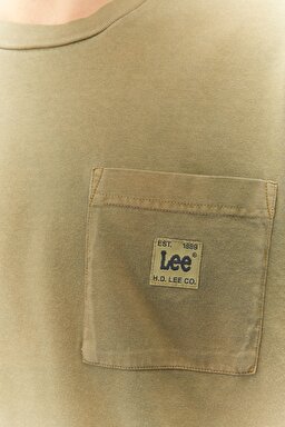 Loose Fit Rahat Kesim %100 Pamuk Bisiklet Yaka Tişört - Ammonite-L69QCO85 (görsel 6)