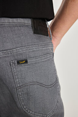 Rider Slim Fit Dar Kesim Normal Bel Gri Pamuklu Esnek Denim Pantolon - Gray-L7010002635 (görsel 6)