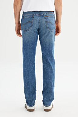 Pamuklu Slim Fit Dar Kesim Esnek Jean Denim Kot Pantolon - Worn From Raw-L70100029HD (görsel 5)