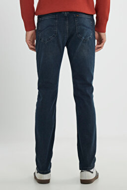 Rider Slim Fit Dar Kesim Esnek Jean Pantolon - Deep Blue-L701012397 (görsel 5)