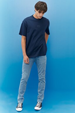 Rider Slim Fit Dar Kesim Normal Bel Esnek Jean Kot Pantolon - Light Blue-L701015404 (görsel 3)