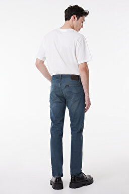 Rider Slim Fit Dar Kesim Normal Bel Yıkamalı Mavi Esnek Jean Kot Pantolon - Mid Blue-L701054XT (görsel 8)