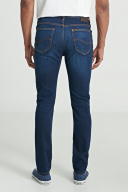 Rider Slim Fit Dar Kesim Normal Bel Koyu Mavi Esnek Jean Kot Pantolon - Dark Blue-L701062BY (görsel 6)